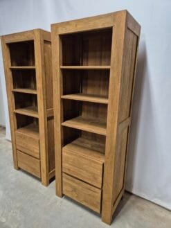 Teak Boekenkast met Laden Oud Teak - 75 x 45 x 200 cm - Afbeelding 3