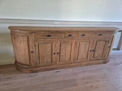 Teak Dressoir Rond 300 cm - Organisch Houten Opbergkast XXL - Afbeelding 4