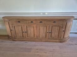 Teak Dressoir Rond 300 cm - Organisch Houten Opbergkast XXL - Afbeelding 6
