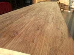 Grote Teakhouten Eettafel Massief - 400 x 100 cm (6 cm) - Afbeelding 2