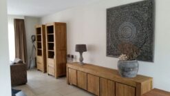 Strak Greeploos Teak Dressoir Oud Teak - 248 x 65 cm - Afbeelding 2