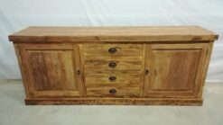 Grof Houten Teak Dressoir Oud Teak - 200 cm (5 cm dik)