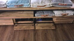 Teak TV Meubel 400cm Staal Oud Hout - 408 x 50 x 55 cm - Afbeelding 2