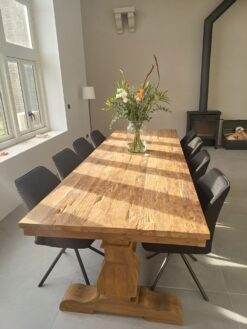 Teakhouten Kloostertafel 300 cm - Oud Hout Eettafel - Afbeelding 2
