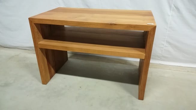 Teak TV Meubel 90 cm - Compact Massief Houten Televisiekast - Afbeelding 2