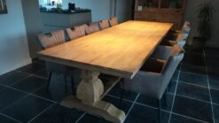 Landelijke Teakhouten Eettafel Oud Teak - 350 x 120 cm - Afbeelding 2