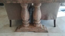 Landelijke Teak Kloostertafel 270 cm - 5 cm Massief Blad - Afbeelding 3