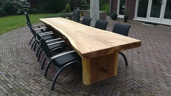 Boomstam tuintafel - Afbeelding 3