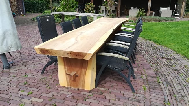 Boomstam tuintafel - Afbeelding 2