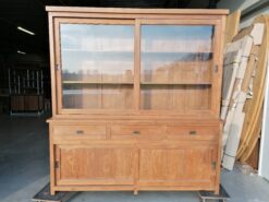 Teakhouten Buffetkast Oud Teak Vitrine - 200 x 215 cm