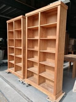 Teak Vakkenkast Oud Hout - Open Boekenkast 125 x 35 x 234 - Afbeelding 3