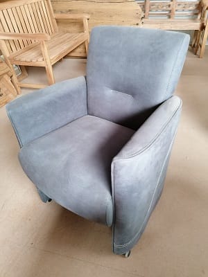 Stoelen Op Wielen Set van 4 - Antraciet & Beige Eetkamer