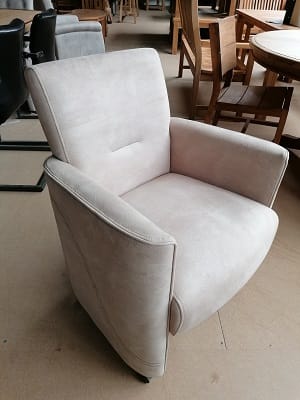 Stoelen Op Wielen Set van 4 - Antraciet & Beige Eetkamer - Afbeelding 3