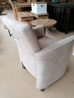Stoelen Op Wielen Set van 4 - Antraciet & Beige Eetkamer - Afbeelding 6