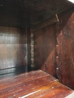 Koloniale Teak Boekenkast 117 cm - Oud Hout met Laden - Afbeelding 4