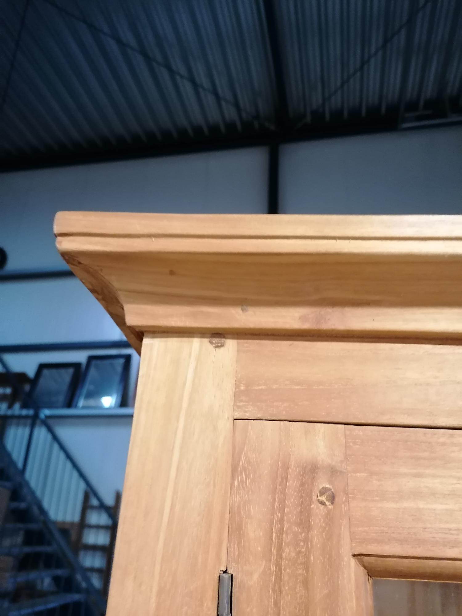 Teak vitrinekast 70cm - Afbeelding 2