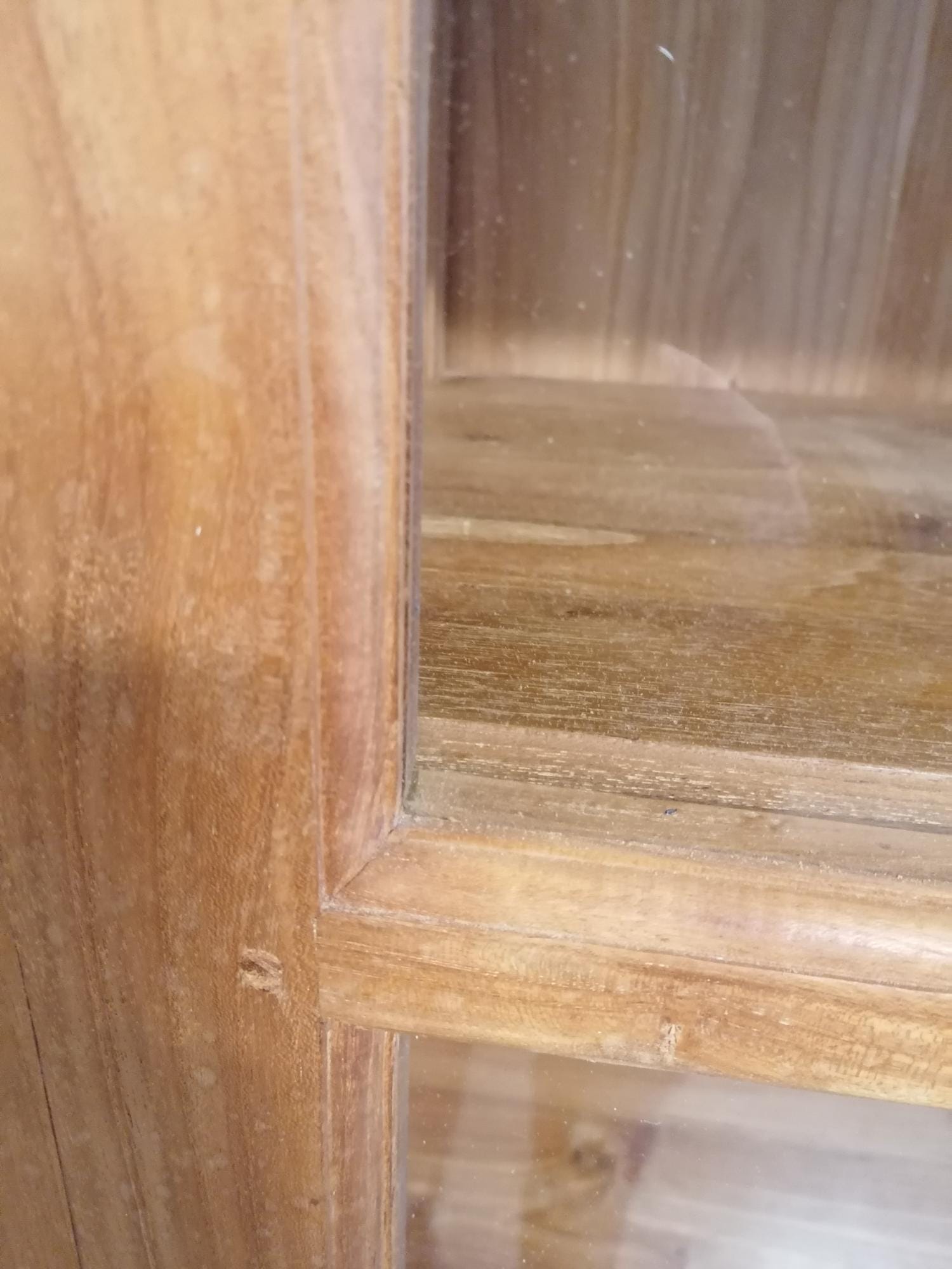 Teak vitrinekast 70cm - Afbeelding 3