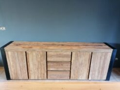 Industrieel Teakhouten Dressoir Oud Teak - 250 x 50 cm