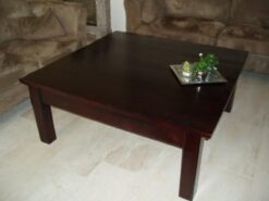 Koloniale Teakhouten Salontafel met Lade - 100 x 100 cm