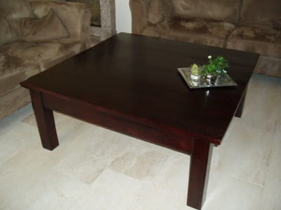 Koloniale Teakhouten Salontafel met Lade - 100 x 100 cm