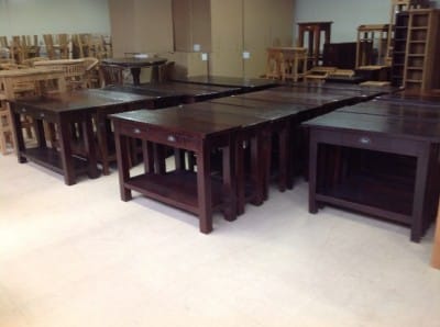 Koloniale Teak Sidetable - Wandtafel met Laden op Maat