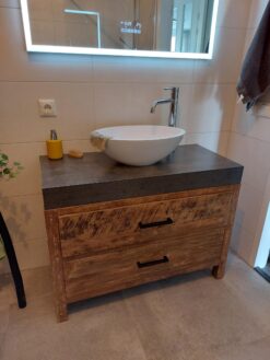 Teakhouten Badkamerkast op Maat van Oud Gerecycled Teak