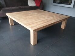 Grote Vierkante Teak Salontafel Oud Teak - 140 x 140 cm
