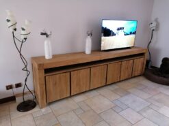 Teakhouten TV Dressoir Oud Teak Maatwerk - 300 x 50 cm