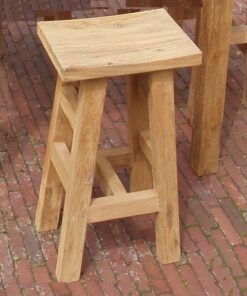 Rustieke teak barkruk