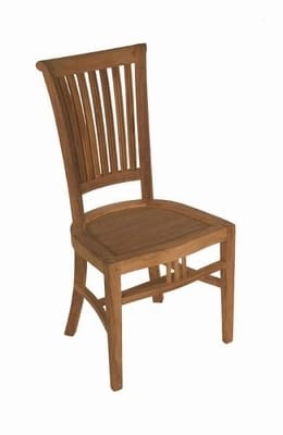 Teak Eetkamerstoel Borneo - Massief Houten Stoel Blank