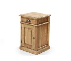 blank teak nachtkastje