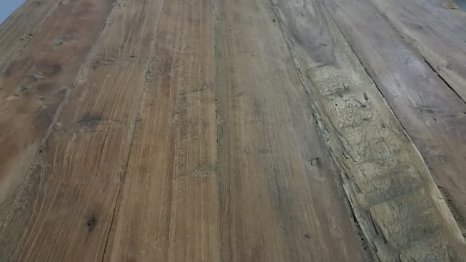 Grof Houten Teak Dressoir Oud Teak - 200 cm (5 cm dik) - Afbeelding 3
