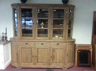 Halfronde Teak Buffetkast Geborsteld - Organisch Design