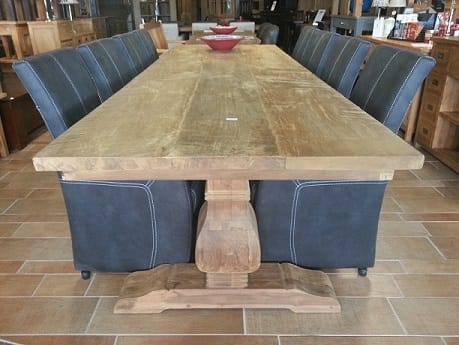 Teakhouten Kloostertafel 300 cm - Oud Hout Eettafel - Afbeelding 4