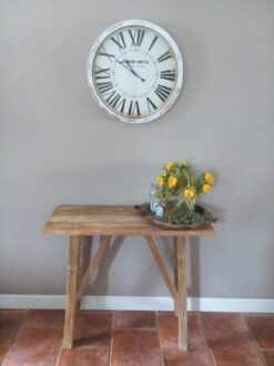 Landelijke Teakhouten Wandtafel Oud Teak - 100 x 35 cm