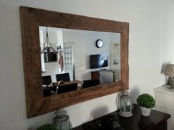 Rustiek teak spiegel