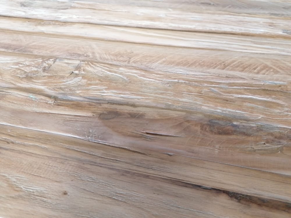 Teak Kloostertafel Houten X-Poot - 300 x 100 cm (5 cm) - Afbeelding 3