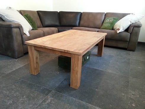 Salontafel Teak 140x80 cm - Oud Hergebruikt Hout Rechsthoek