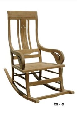 Teak schommelstoel