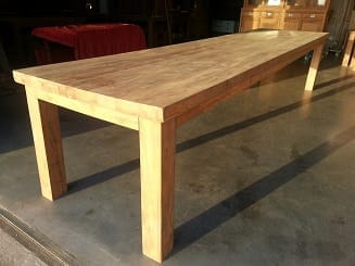 Grote Teakhouten Eettafel Massief - 400 x 100 cm (6 cm)
