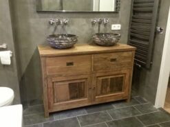 Teakhouten Badkamermeubel Rustiek - 120 x 45 x 80 cm