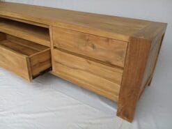 Modern Teak TV Meubel 5 Laden - 220 x 50 x 50 cm - Afbeelding 2