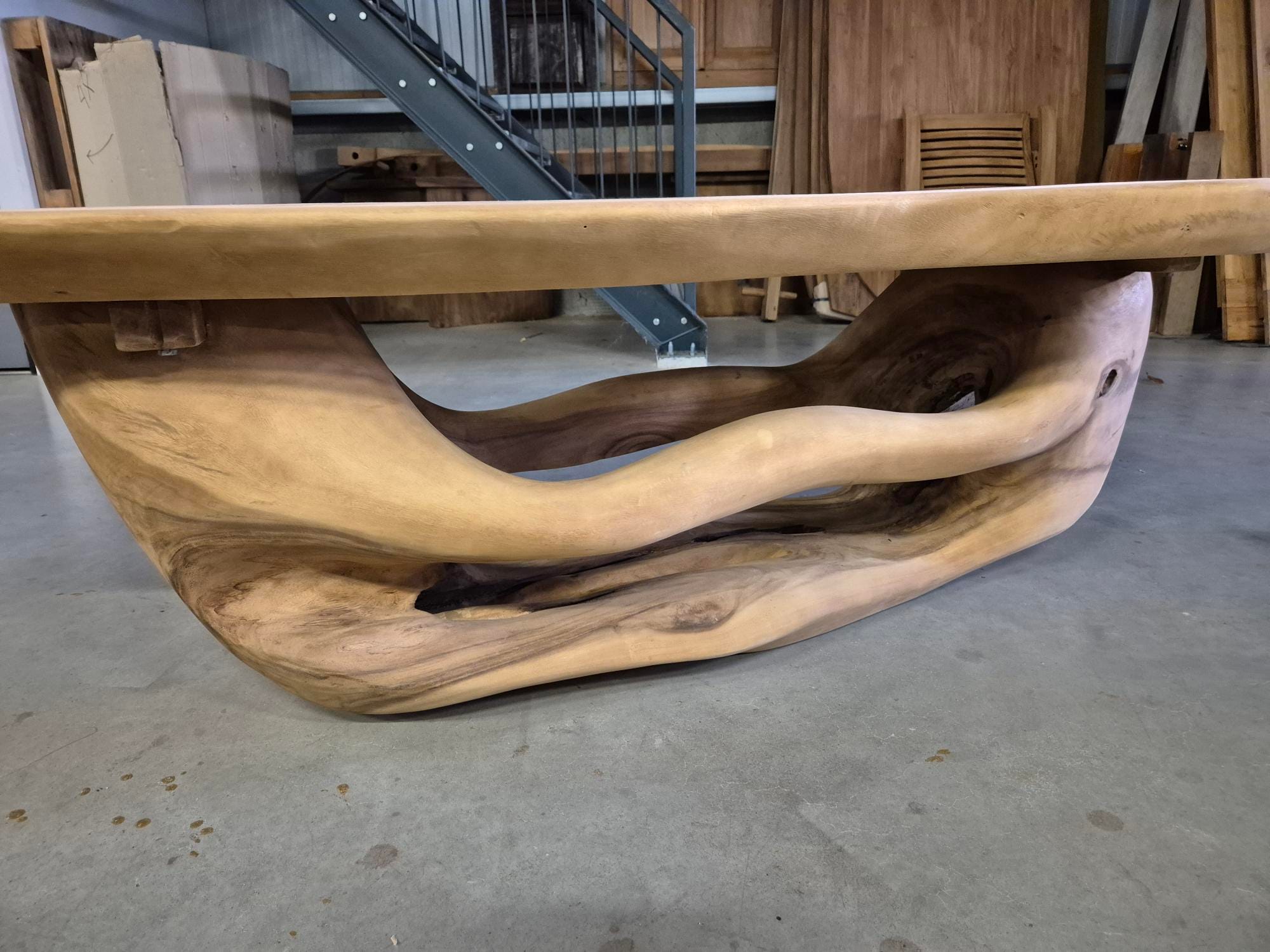 Massief Suar Houten Salontafel 190 cm | Uniek & Robuust - Afbeelding 5