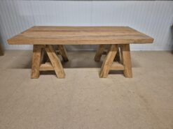 massief teakhouten salontafel